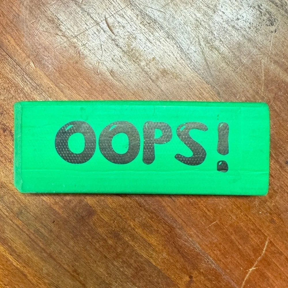 OOPS! Green Jumbo Eraser for The Big Mistakes